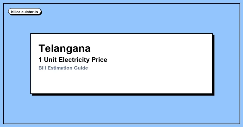 1 Unit Electricity Price in Telangana – Check TGSPDCL Rate